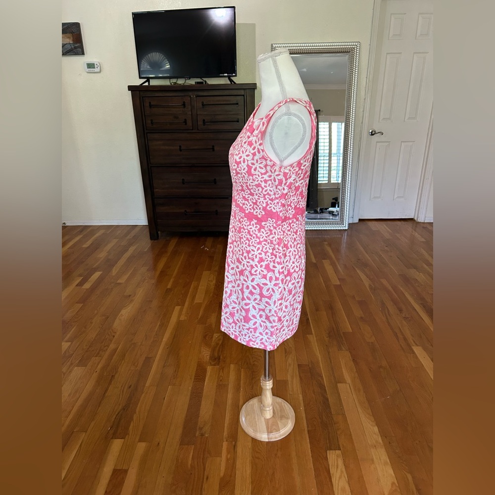 Taylor Pink & White Knee Length Floral Dress in Women’s Sz 6 - Picture 3 of 7